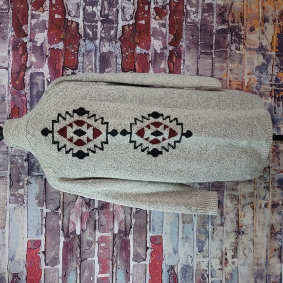 Debut Southwestern Aztec Pattern Cardigan Sweater - Picture 3 of 8